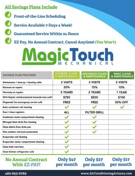 magic touch mechanical maintenance plans
