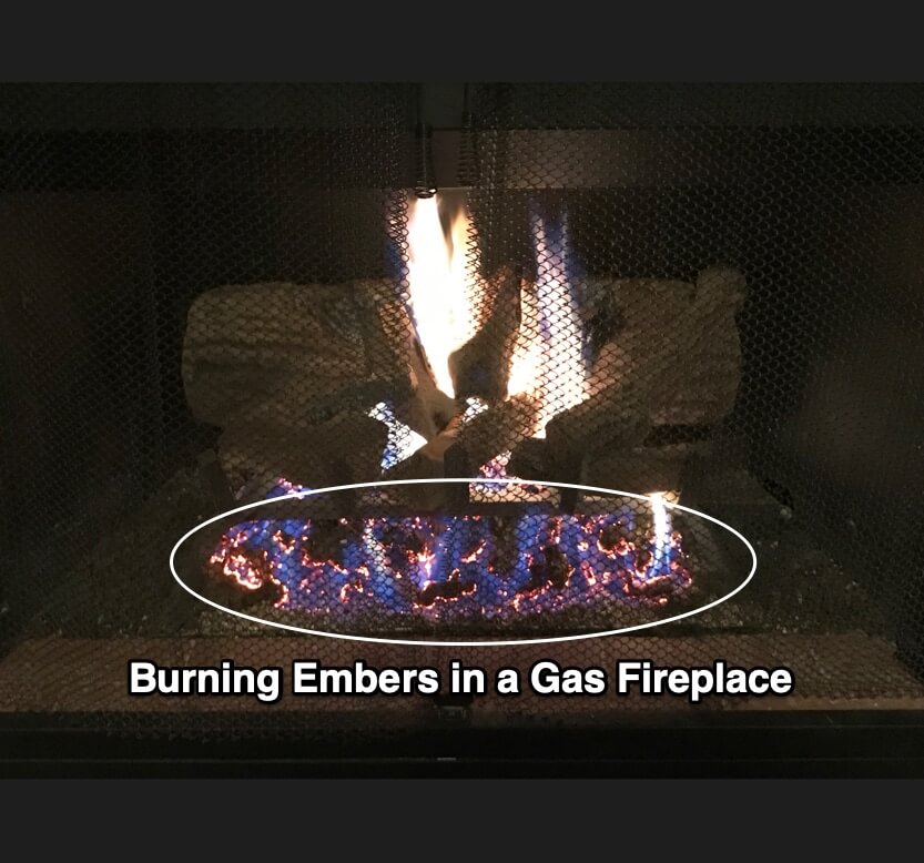 Glowing Embers In A Fireplace Magic, Gas Fireplace Lava Rocks Embers